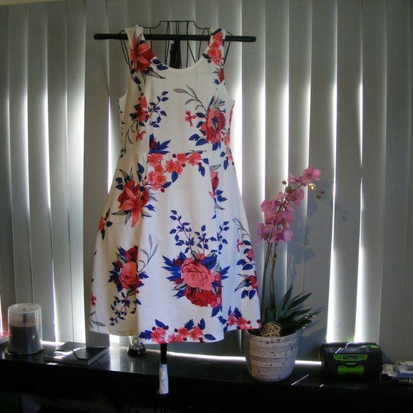 K Jordan Lovely Colorful Flowers Dress NWOT - Picture 5 of 5